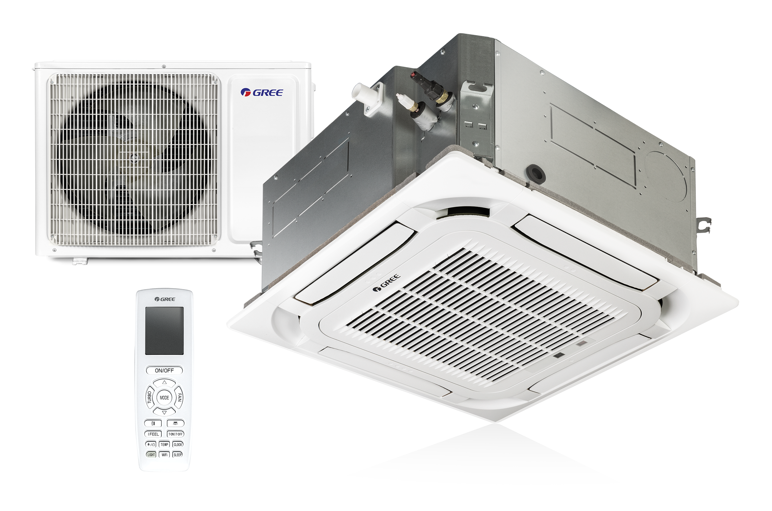 GREE GUD-035-TA/WAT | Deckenkassetten Klimaanlagen Set | 3,5 kW GREE GUD-035-TA/WAT | Deckenkassetten Klimaanlagen Set | 3,5 kW