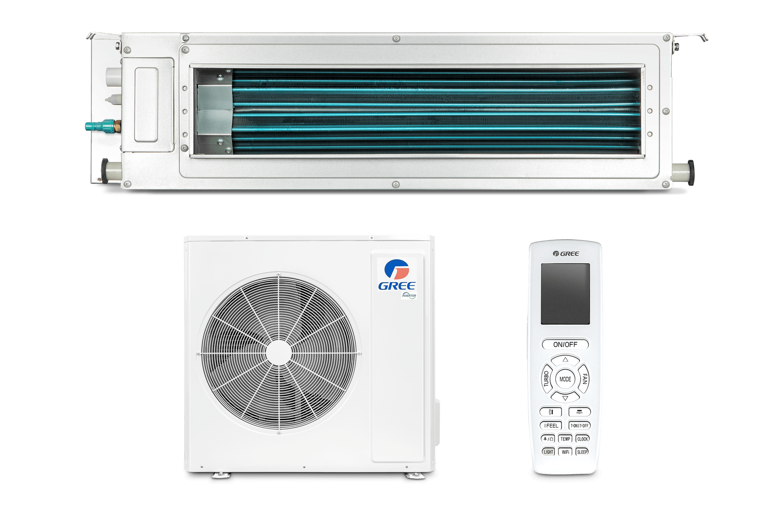 GREE GUD160-PHS1/WX | Klimaanlagen Set mit Kanalanschluss | 16,0 kW