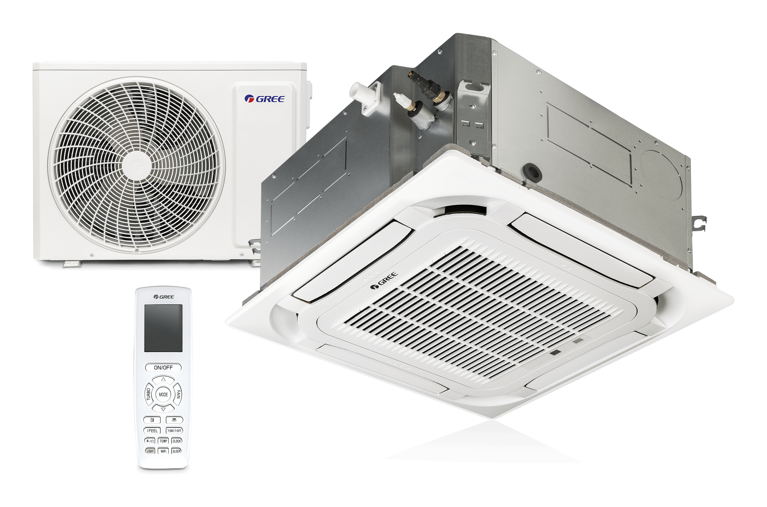 GREE GUD035-T1/WS | Deckenkassetten Klimaanlagen Set | 3,5 kW