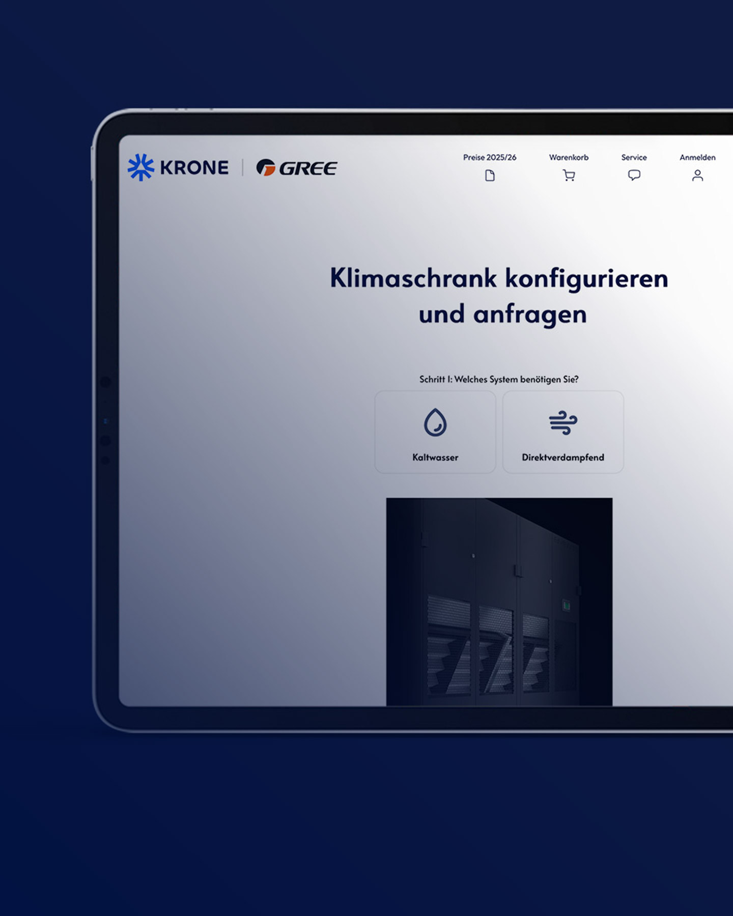 Klimaschrank konfigurieren