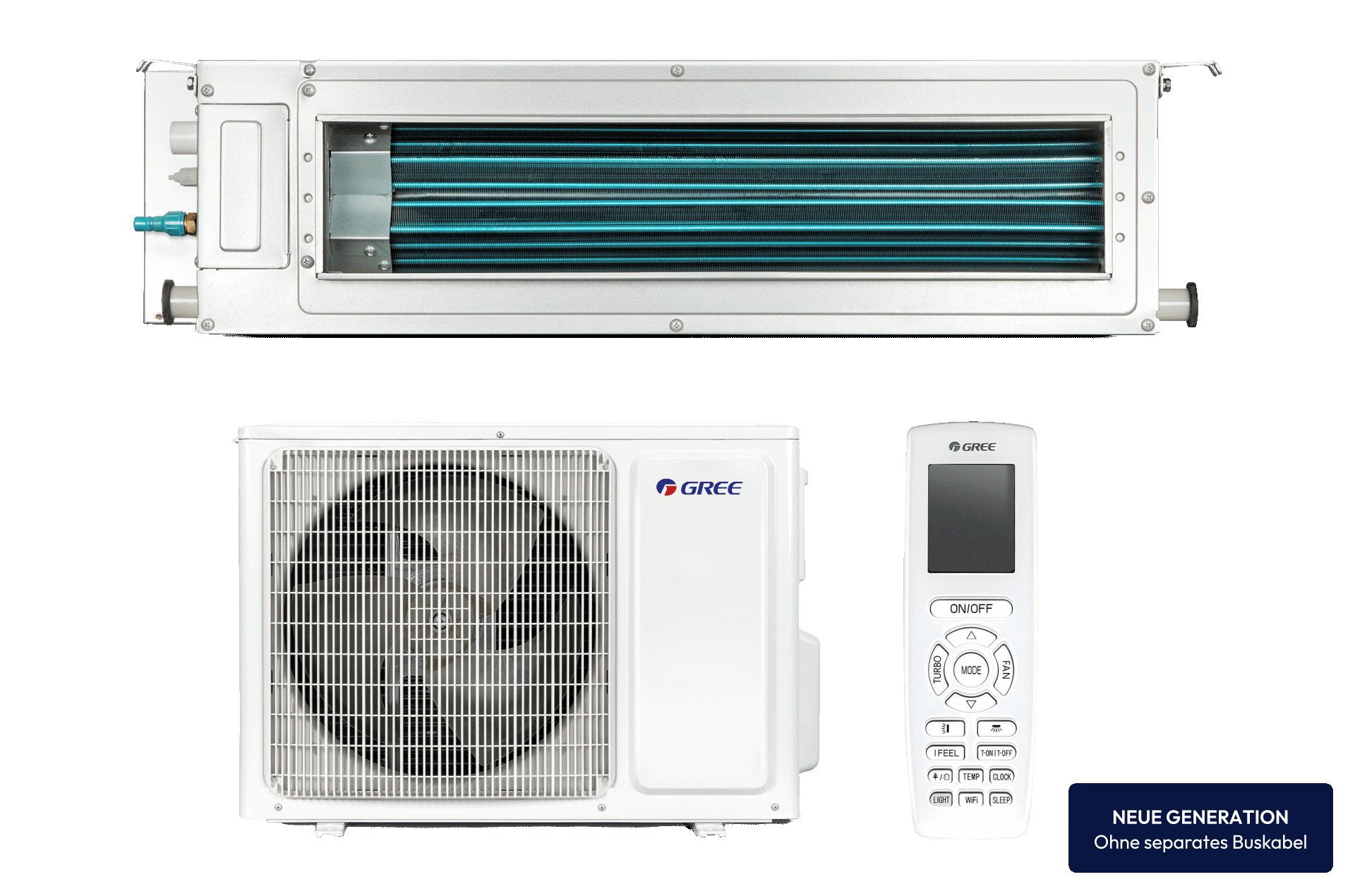 GREE GUD050-PS1/WS | Klimaanlagen Set mit Kanalanschluss | 5,3 kW GREE GUD050-PS1/WS | Klimaanlagen Set mit Kanalanschluss | 5,3 kW